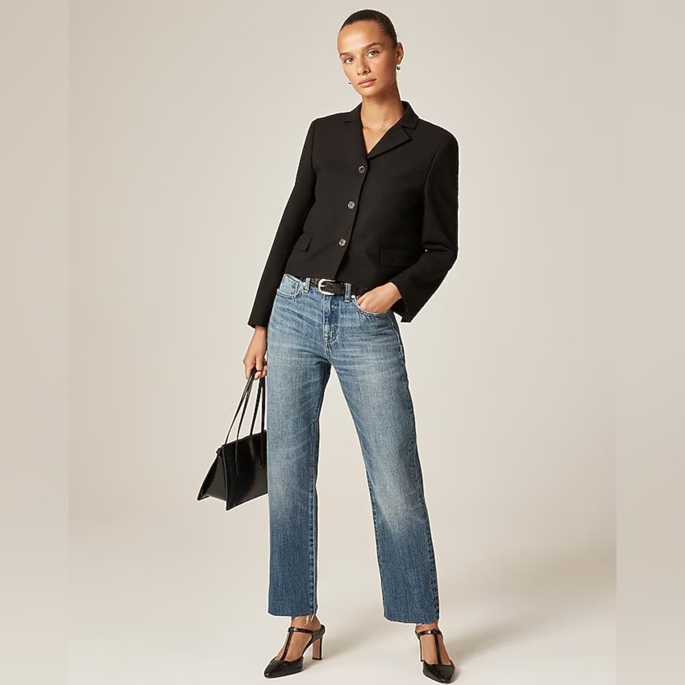 NWT J.Crew Women’s 25T Tall Nipped Straight High Rise Rigid Jean